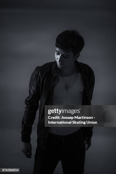 Misha Ge of Uzbekistan poses for a portrait during day three of the ISU Grand Prix of Figure Skating at Polesud Ice Skating Rink on November 19, 2017...