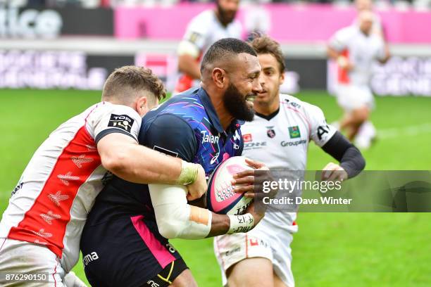 Waisea Nayacalevu of Stade Francais Paris during the Top 14 match between Stade Francais and Oyonnax on November 19, 2017 in Paris, France.