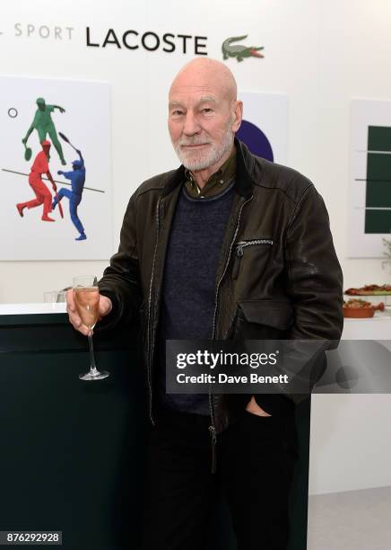 Sir Patrick Stewart attends Lacoste VIP Lounge at the 2017 ATP World Tour Tennis Finals on November 19, 2017 in London, United Kingdom.