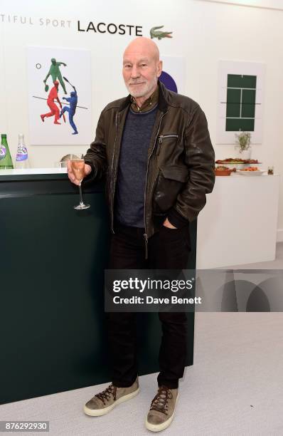 Sir Patrick Stewart attends Lacoste VIP Lounge at the 2017 ATP World Tour Tennis Finals on November 19, 2017 in London, United Kingdom.