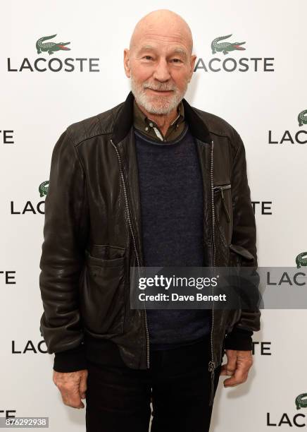 Sir Patrick Stewart attends Lacoste VIP Lounge at the 2017 ATP World Tour Tennis Finals on November 19, 2017 in London, United Kingdom.