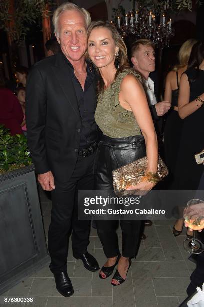 Greg Norman and Kirsten Norman attend the private opening celebration of RH West Palm on November 18, 2017 in West Palm Beach, Florida.