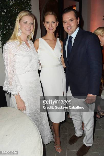 Frances Peter, model Karolina Kurkova, and Todd Peter attend the private opening celebration of RH West Palm on November 18, 2017 in West Palm Beach,...