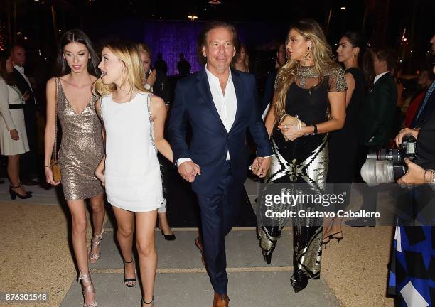 Ariana Friedman, Alexis Friedman, RH Chairman and CEO Gary Friedman and Bella Hunter attend the private opening celebration of RH West Palm on...
