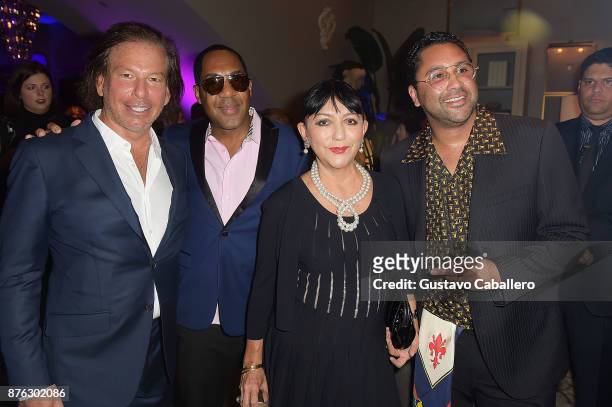 Chairman and CEO Gary Friedman, Esthella Provas, and artist Retna, a.k.a. Marquis Lewis attend the private opening celebration of RH West Palm on...