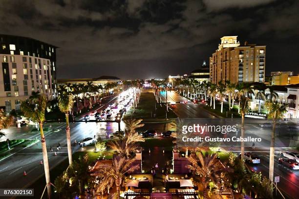View of West Palm Beach from the private opening celebration of RH West Palm on November 18, 2017 in West Palm Beach, Florida.