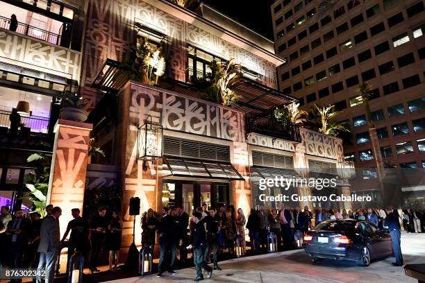 An exterior view of the private opening celebration of RH West Palm on November 18, 2017 in West Palm Beach, Florida.