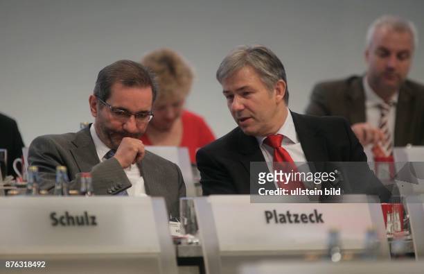 Matthias Platzeck - Politician, Prime Minister of Brandenburg, SPD, Germany - with Klaus Wowereit the Mayor of Berlin
