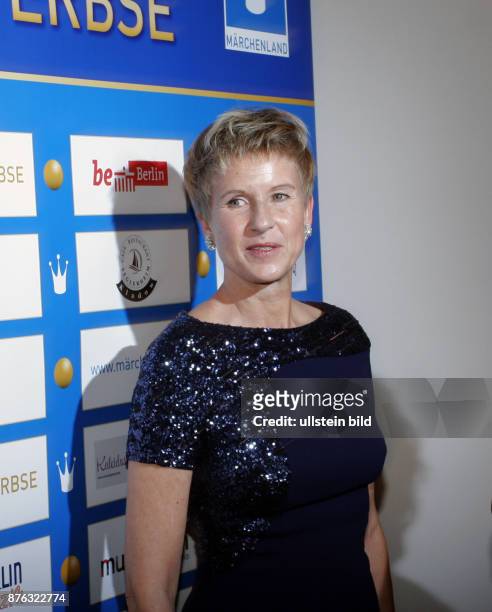 Unternehmerin Susanne Klatten aufgenommen bei der Verleihung vom Preis Goldene Erbse im Hotel Adlon in Berlin Mitte. Der Preis wird Persönlichkeiten...