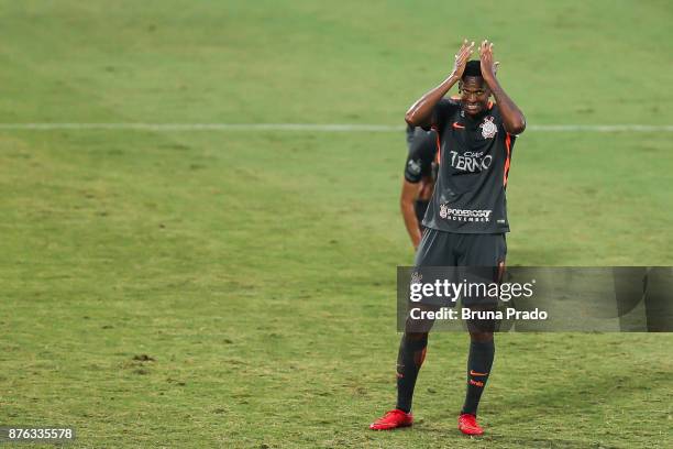 Jo of Corinthians during the Brasileirao Series A 2017 match between Flamengo and Corinthians at Ilha do Urubu Stadium on November 19, 2017 in Rio de...