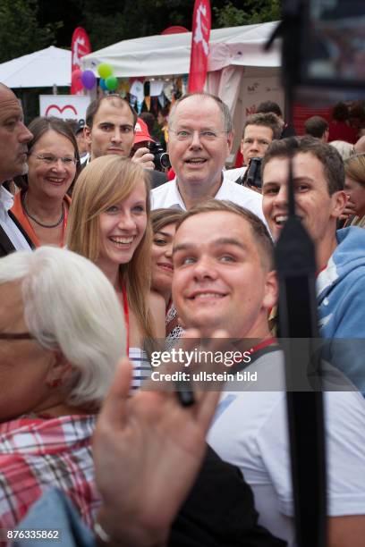 Peer Steinbrück beim SPD Wahlkampf