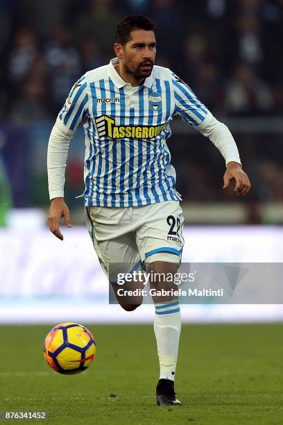 Marco Borriello of Spal in action during the Serie A match between Spal and ACF Fiorentina at Stadio Paolo Mazza on November 19, 2017 in Ferrara,...