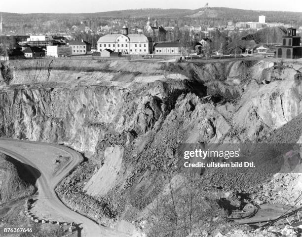 Copper mining, Falun Mine in Falun, the great pit