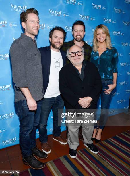 Actor/producer Glenn Howerton, actors Charlie Day, Danny DeVito, actor/producer Rob McElhenney and actress Kaitlin Olson attend It's Always Sunny...
