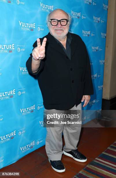 Actor Danny DeVito attends the 'It's Always Sunny' panel, part of Vulture Festival LA presented by AT&T at Hollywood Roosevelt Hotel on November 19,...