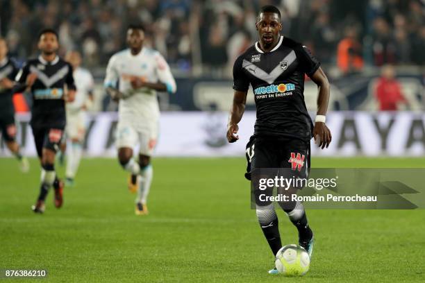 Younousse Sankhare of Bordeaux in action during the Ligue 1 match between FC Girondins de Bordeaux and Olympique Marseille at Stade Matmut Atlantique...