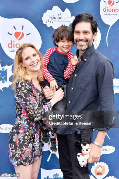 Sally Pressman and David Rogers attend Diono Presents Inaugural A Day of Thanks and Giving Event at The Beverly Hilton Hotel on November 19, 2017 in...