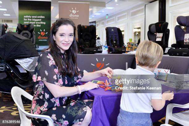Marguerite Moreau and family attend Diono Presents Inaugural A Day of Thanks and Giving Event at The Beverly Hilton Hotel on November 19, 2017 in...