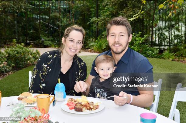 Scott Clifton and family attend Diono Presents Inaugural A Day of Thanks and Giving Event at The Beverly Hilton Hotel on November 19, 2017 in Beverly...