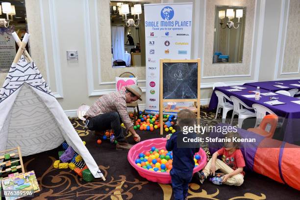 General view of atmosphere at Diono Presents Inaugural A Day of Thanks and Giving Event at The Beverly Hilton Hotel on November 19, 2017 in Beverly...