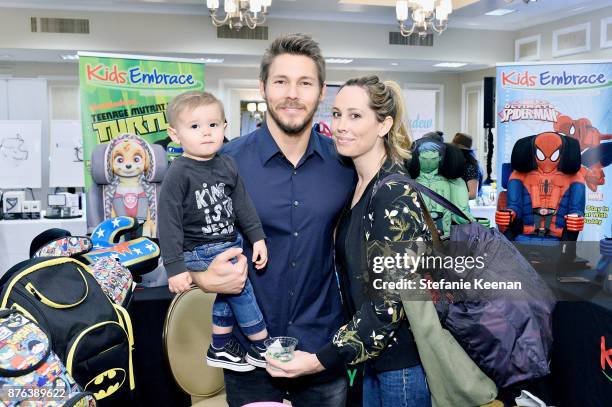 Scott Clifton and family attend Diono Presents Inaugural A Day of Thanks and Giving Event at The Beverly Hilton Hotel on November 19, 2017 in Beverly...