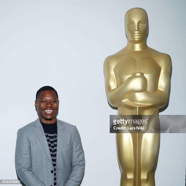 Actor Jason Mitchell attends The Academy of Motion Picture Arts & Sciences Official Academy Screening of Mudbound at the MOMA Celeste Bartos Theater...