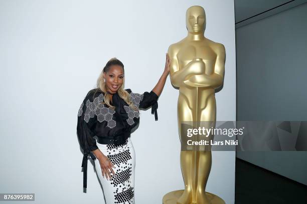 Musician Mary J. Blige attends The Academy of Motion Picture Arts & Sciences Official Academy Screening of Mudbound at the MOMA Celeste Bartos...