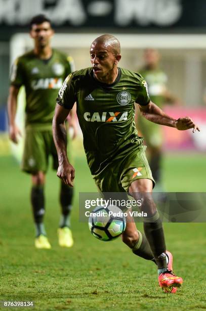 Matheus of Coritiba a match between Atletico MG and Coritiba as part of Brasileirao Series A 2017 at Independencia stadium on November 19, 2017 in...