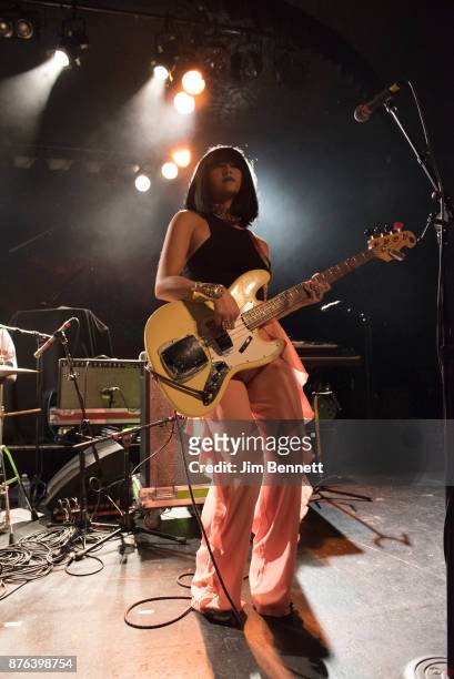 Laura Lee of Khruangbin performs live on stage at The Showbox on November 18, 2017 in Seattle, Washington.