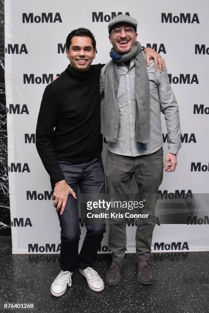Moderator Rajendra Roy and director Darren Aronofsky attend the MoMA's Contenders Screening of "mother!" screening at MOMA on November 19, 2017 in...