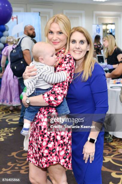 Virginia Williams and Courtney Faith Vera attend Diono Presents Inaugural A Day of Thanks and Giving Event at The Beverly Hilton Hotel on November...