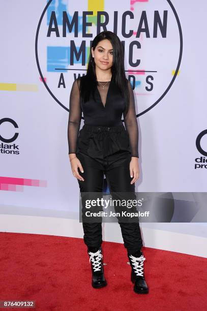 Alessia Cara attends the 2017 American Music Awards at Microsoft Theater on November 19, 2017 in Los Angeles, California.