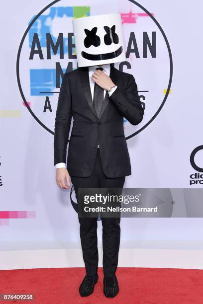 Marshmello attends the 2017 American Music Awards at Microsoft Theater on November 19, 2017 in Los Angeles, California.