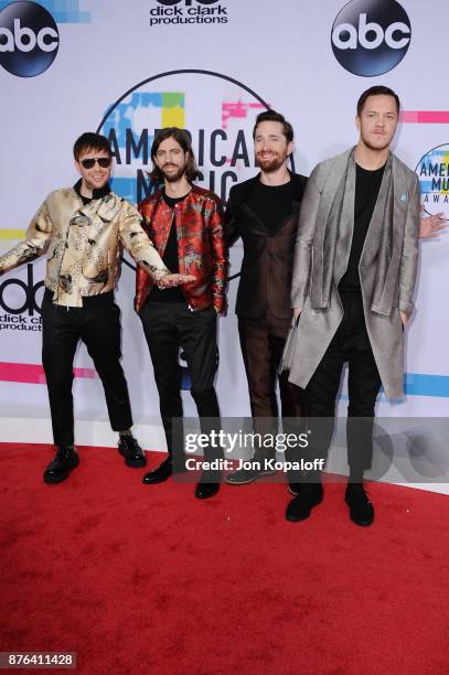 Imagine Dragons attends the 2017 American Music Awards at Microsoft Theater on November 19, 2017 in Los Angeles, California.