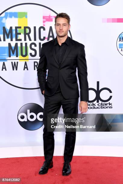 Justin Hartley attends the 2017 American Music Awards at Microsoft Theater on November 19, 2017 in Los Angeles, California.