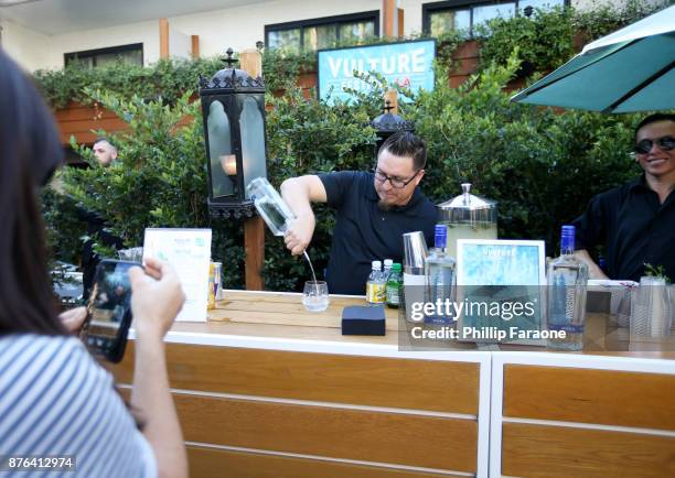 Festivalgoers visit the Vulture Lounge during Vulture Festival LA presented by AT&T at The Hollywood Roosevelt Hotel on November 19, 2017 in...