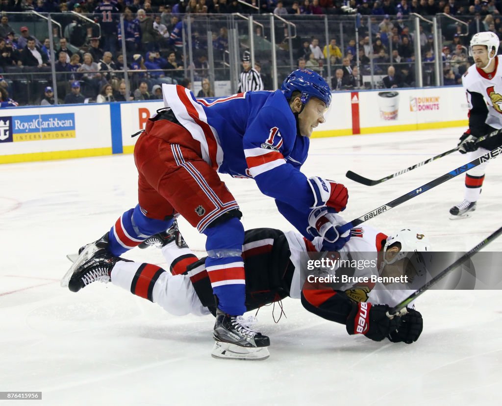 Ottawa Senators v New York Rangers