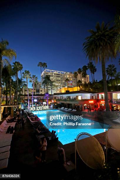 Festivalgoers visit the Vulture Lounge during Vulture Festival LA presented by AT&T at The Hollywood Roosevelt Hotel on November 19, 2017 in...