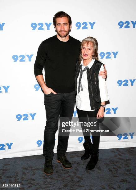 Jake Gyllenhaal and Annette Insdorf attend 92nd Street Y presents Jake Gyllenhaal in Conversation followed by a Screening of 'Stronger' at 92nd...