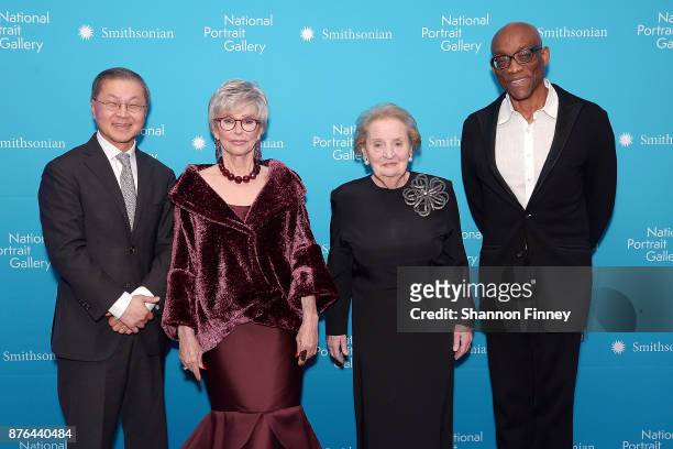 The honorees for the 2017 American Portrait Gala ; David D. Ho, M.D.; actress Rita Moreno; former Secretary of State Dr. Madeleine K. Albright;...