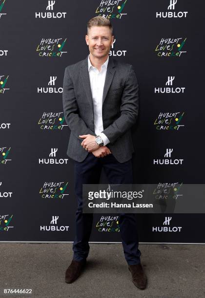 Official Hublot Ambassador Michael Clarke arrives at the Sydney Cricket Ground on November 20, 2017 in Sydney, Australia.