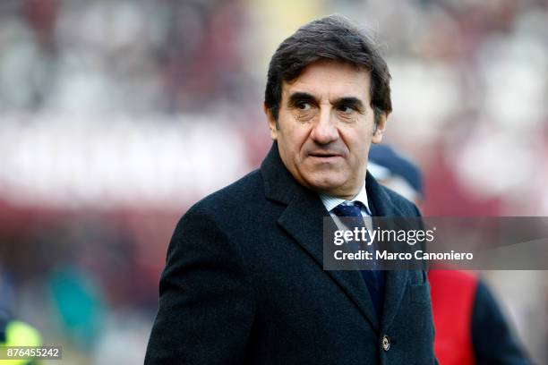 Urbano Cairo, chairman of Torino FC, looks on before the Serie A football match between Torino FC and Ac Chievo Verona . The match ended in a 1-1 tie.