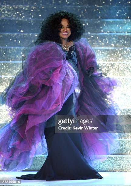 Honoree Diana Ross performs onstage during the 2017 American Music Awards at Microsoft Theater on November 19, 2017 in Los Angeles, California.