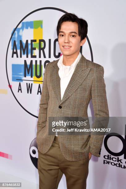 Dimash Kudaibergen attends the 2017 American Music Awards at Microsoft Theater on November 19, 2017 in Los Angeles, California.