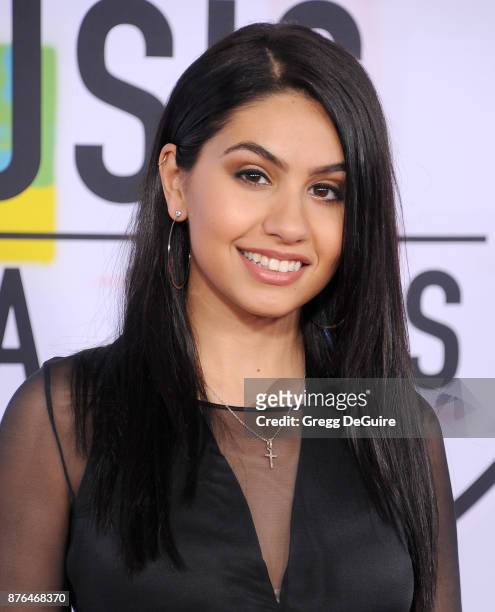 Alessia Cara arrives at the 2017 American Music Awards at Microsoft Theater on November 19, 2017 in Los Angeles, California.