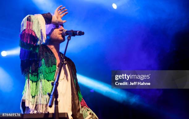 Singer/keyboardist Nicholas Petricca of Walk the Moon performs at The Fillmore Charlotte on November 19, 2017 in Charlotte, North Carolina.