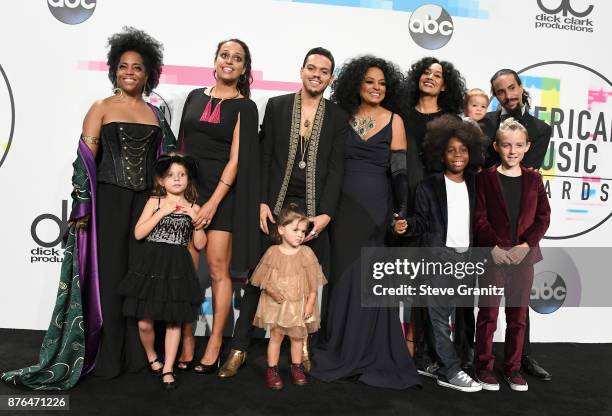 Rhonda Ross Kendrick, Callaway Lane, Chudney Ross, Evan Ross, Jagger Snow Ross, Diana Ross, host Tracee Ellis Ross, Raif-Henok Emmanuel Kendrick,...