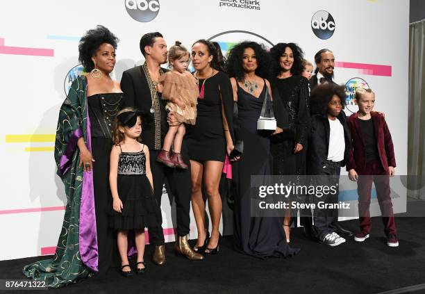 Rhonda Ross Kendrick, Callaway Lane, Chudney Ross, Evan Ross, Jagger Snow Ross, Diana Ross, host Tracee Ellis Ross, Raif-Henok Emmanuel Kendrick,...