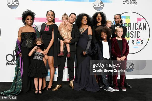 Rhonda Ross Kendrick, Callaway Lane, Chudney Ross, Evan Ross, Jagger Snow Ross, Diana Ross, host Tracee Ellis Ross, Raif-Henok Emmanuel Kendrick,...