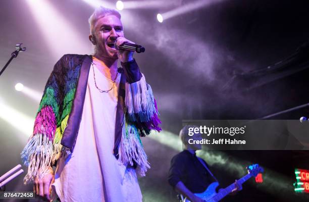 Singer/keyboardist Nicholas Petricca of Walk the Moon performs at The Fillmore Charlotte on November 19, 2017 in Charlotte, North Carolina.